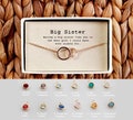 Big Sister Bracelet, Big Sis  Birthday gift, Sister christmas gift , Sister Birthstone Bracelet , Family jewelry • 04-Br-Big Sister product logo