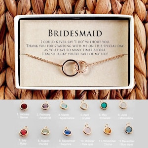 Bridesmaid Gift From Bride, Bridesmaid Bracelet, Bridal Party Gift, Wedding Party Gift Ideas, Bridesmaid proposal  Bracelet