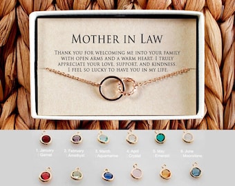 Mother in Law gift from Bride, Mother in Law bracelet, Mother in Law wedding gift, Mother in Law birthday gift