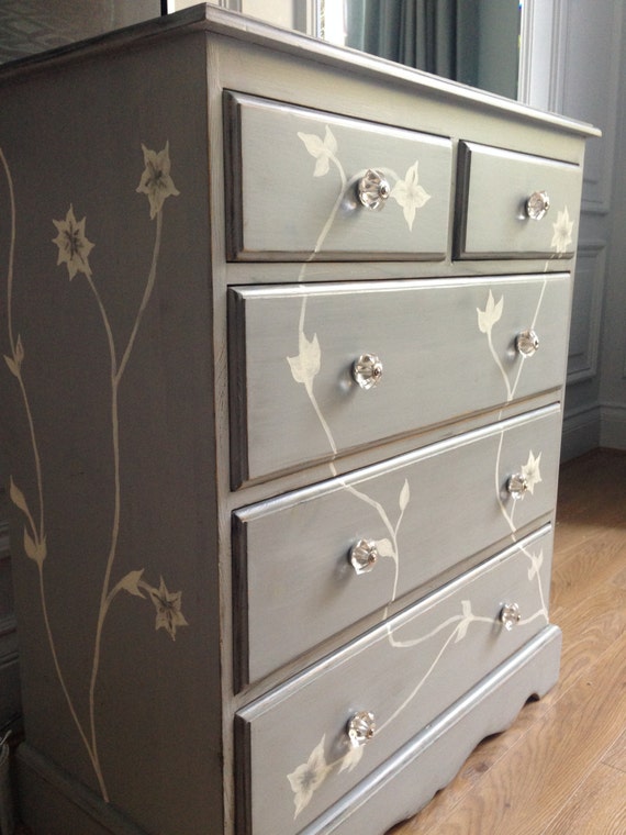 Medium Hand Painted Chest of Drawers