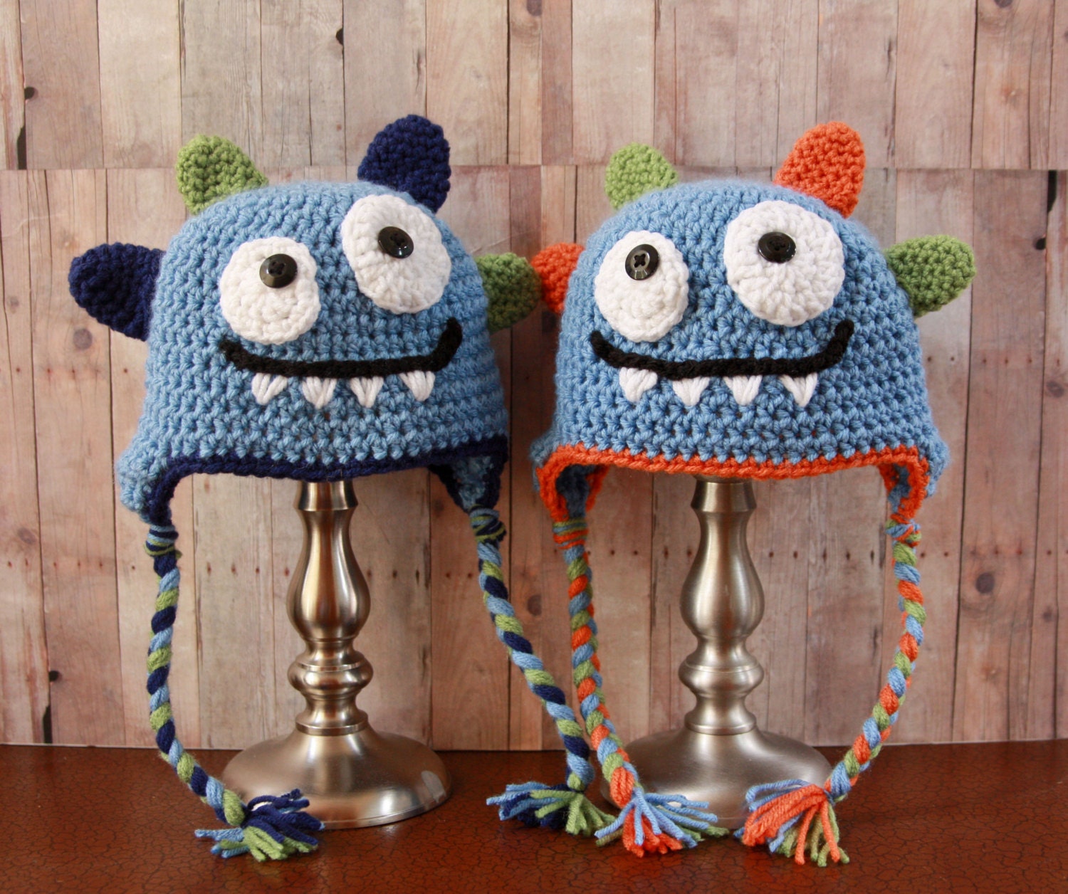 Happy Monster Hat - Baby Boy Hat - Crochet Boys Hat - Crochet Monster…