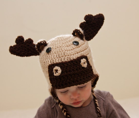 Moose Hat Crochet Moose Hat - Etsy Ireland