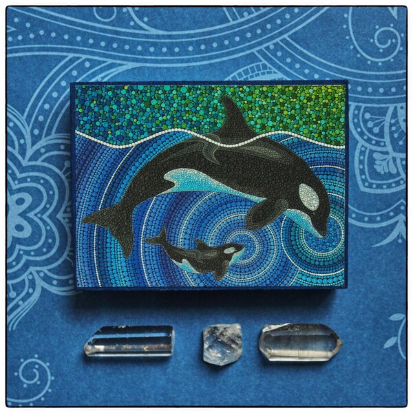 Orca Sonic Liebe - Wood Block drucken