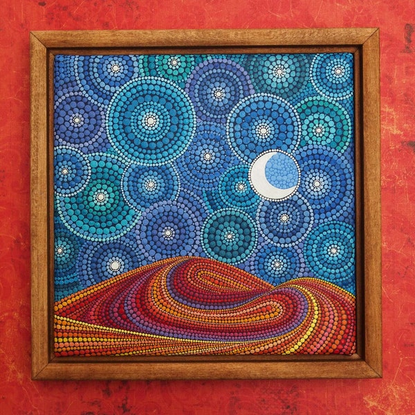 Original Framed Painting by Elspeth McLean- Desert Dreaming