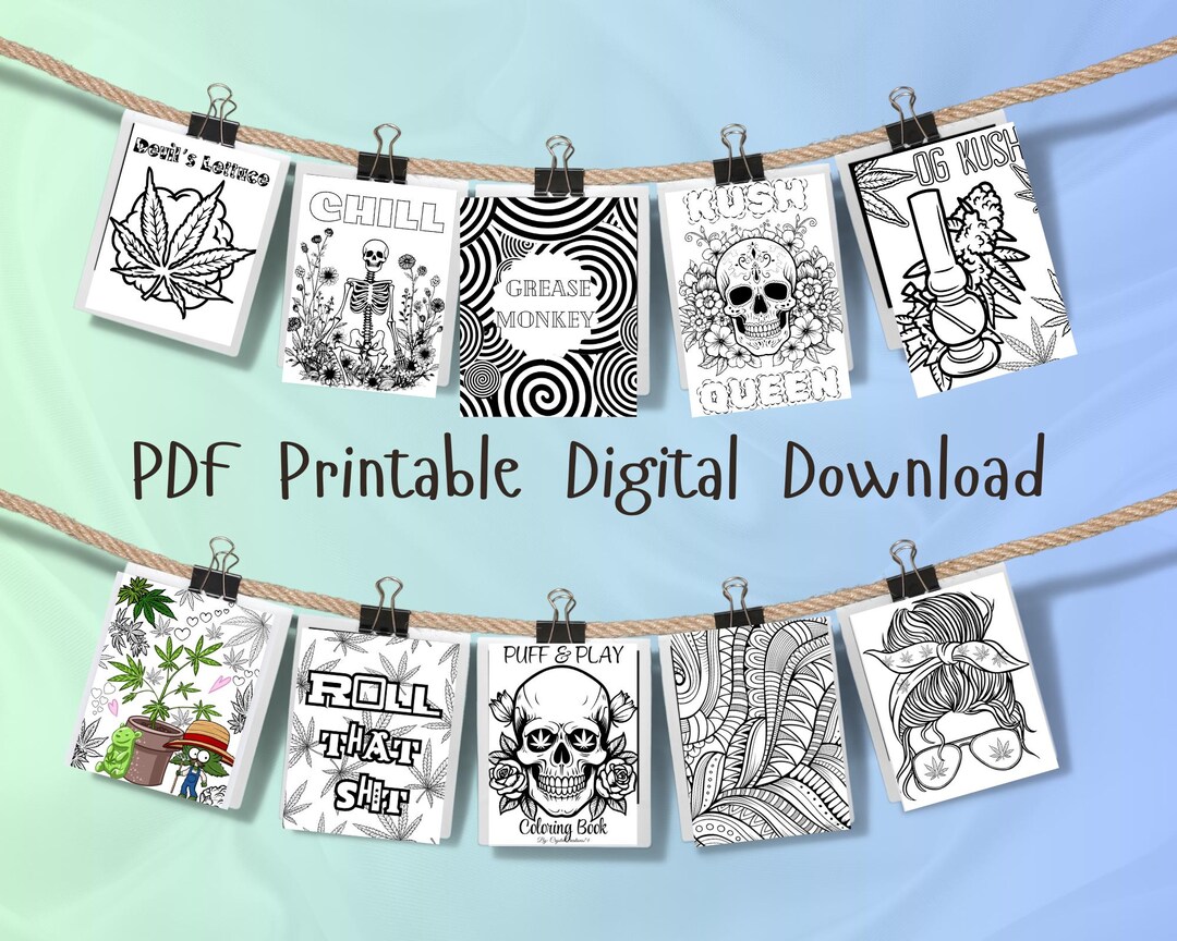 Marijuana Coloring Pages, Adult Coloring Pages, Printable Coloring ...