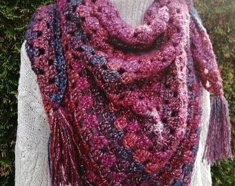 Triangle scarf, crochet shawl, triangle scarf crochet, neck warmer, gift for her