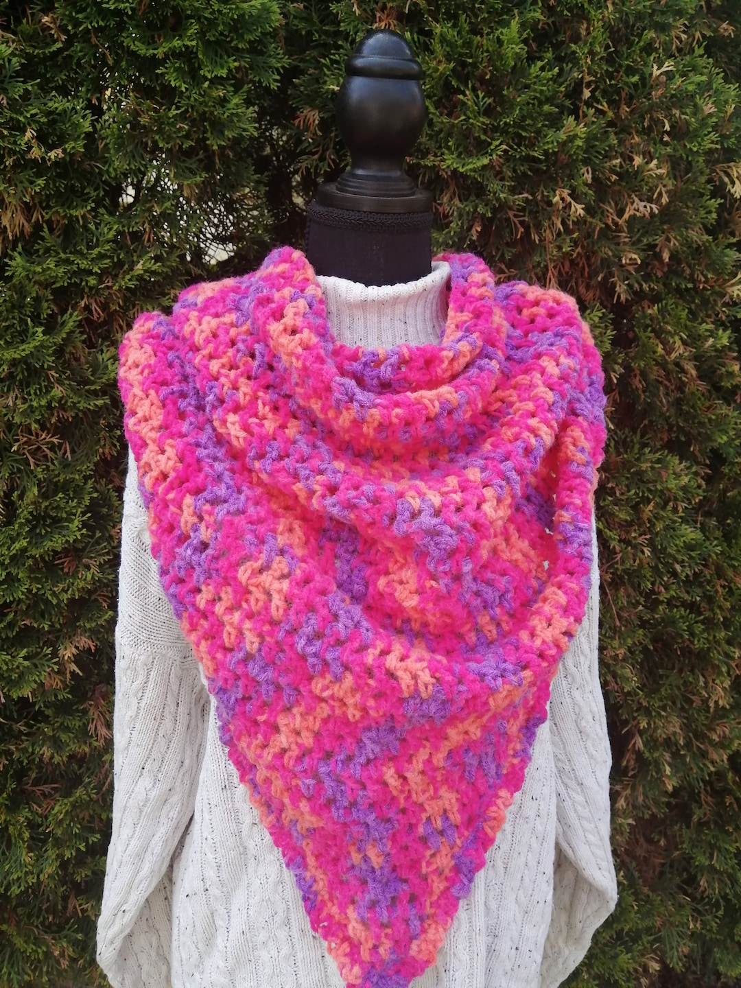Vijamiy Écharpe Triangle Femme Hiver - Châle Chaud Multifonction Avec Boucle Cuir 200x80cm, Doux Et Élégant
