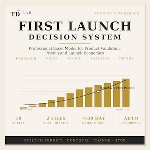 First Launch Decision System | Excel Business Plan Model (Digital Download)