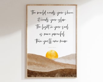 Boho Sunset Nursery Decor, Desert Sun Print, Southwest Boys Girls Bedroom, Watercolor Art, 8x10, 11x14 or 13x19 inches UNFRAMED