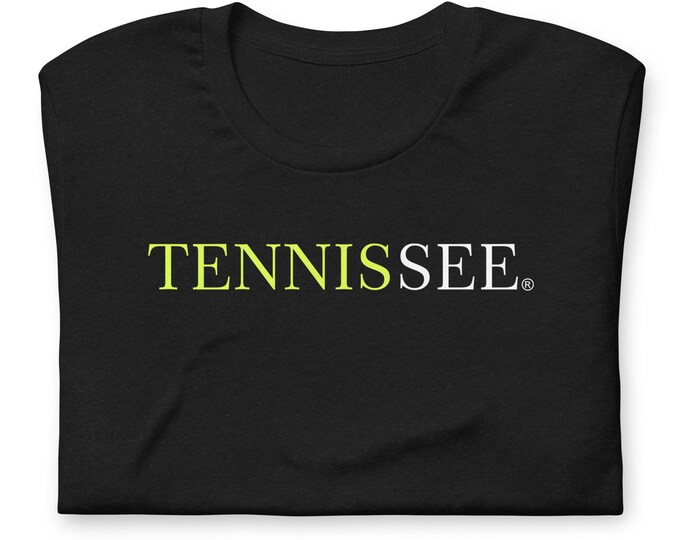 Featured listing image: TENNiSSEE® Yellow white Tennis Short-sleeve unisex t-shirt