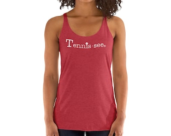 TENNISsee® Tennessee Women's Racerback Tennis Tank - Luna B. Tee