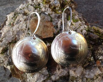 White Mountain Quarter Earrings