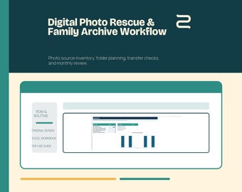 Digitaler Foto-Organizer: Excel-System für Familienarchivübertragung und Ordner-Workflow