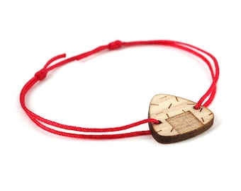 Onigiri bracelet - 25 colors - graphic Japanese food bangle - adjustable length - lasercut maple wood - graphic jewelry - customizable