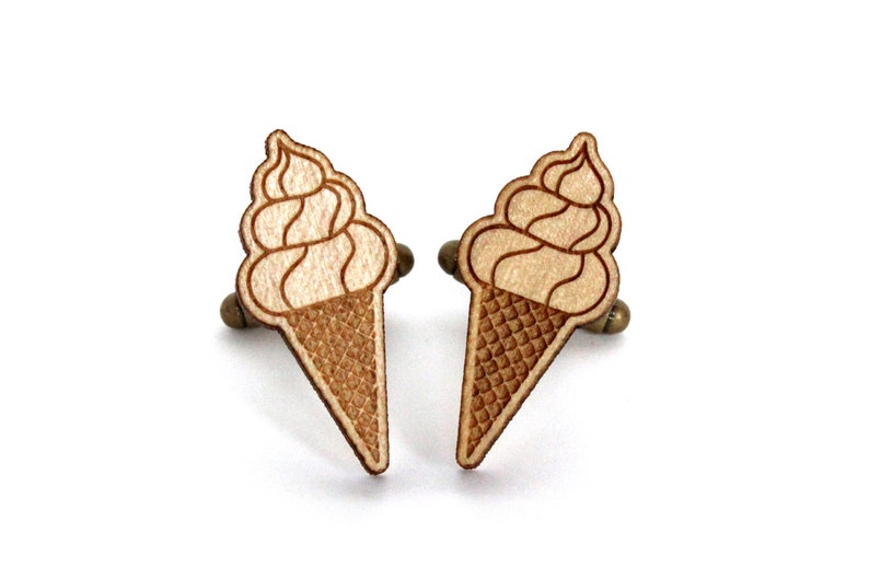 Italian Ice Cream Cufflinks Retro Kitsch Food Cuffs Etsy