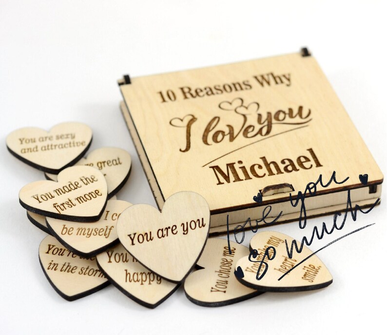 10 Reasons Why I Love You Personalized Wood Gift Box and Etsy
