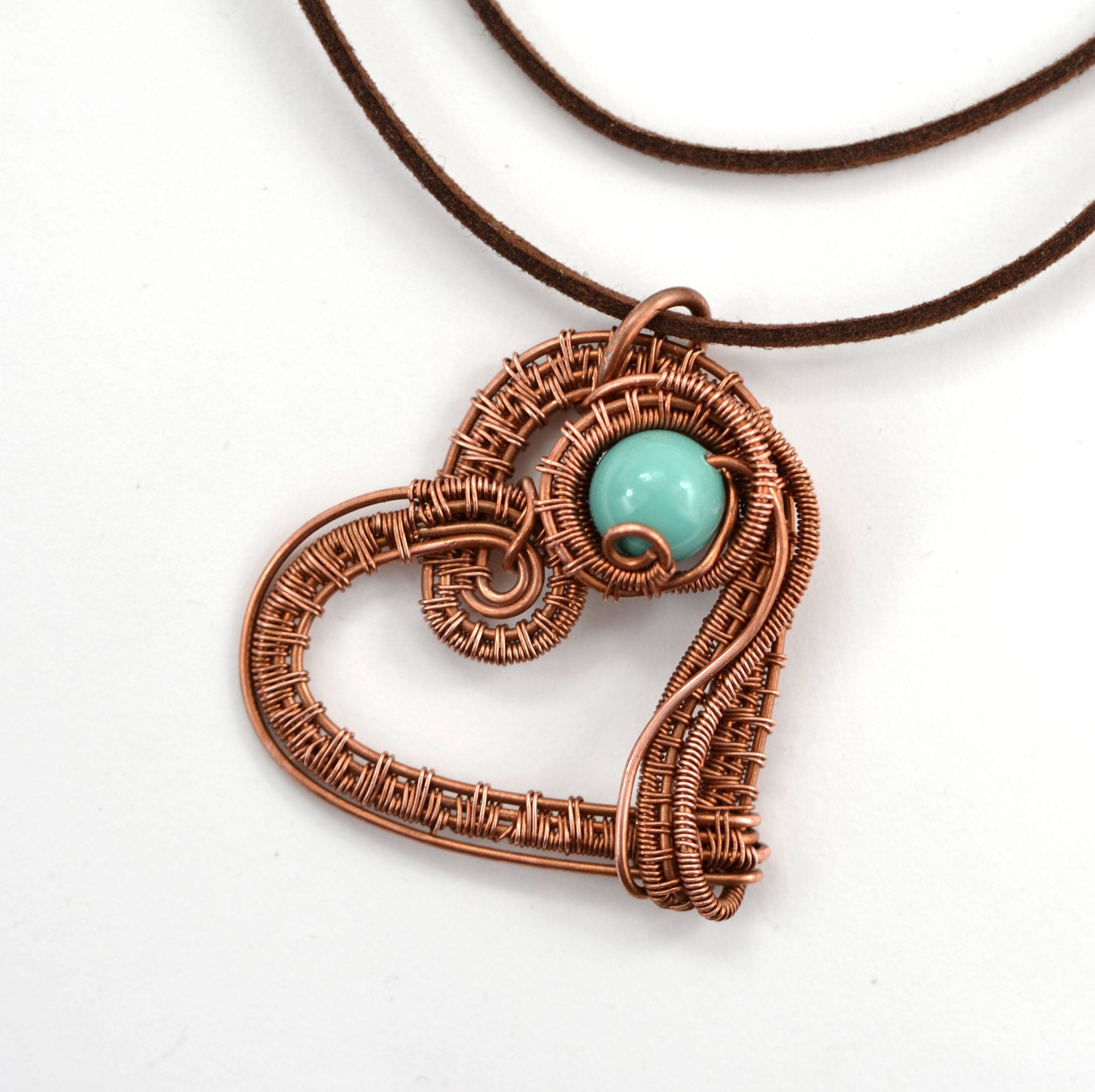 Copper heart necklace Clearance