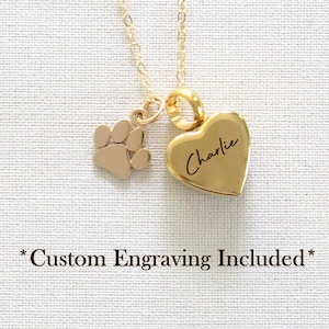 Pet Urn Necklace, Dog Ashes Necklace, Cremation Jewelry Necklace, Pet Memorial Jewelry, Personalized Gold Heart Cremation Necklace, Pet Gift