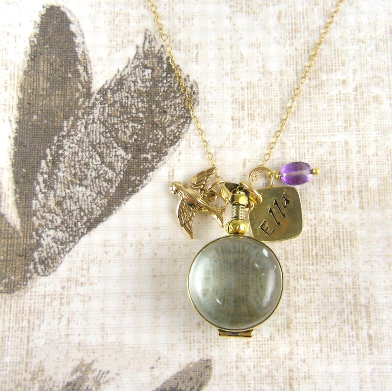 New Mom Necklace Jewelry Glass Locket New Baby Love Keepsake Etsy