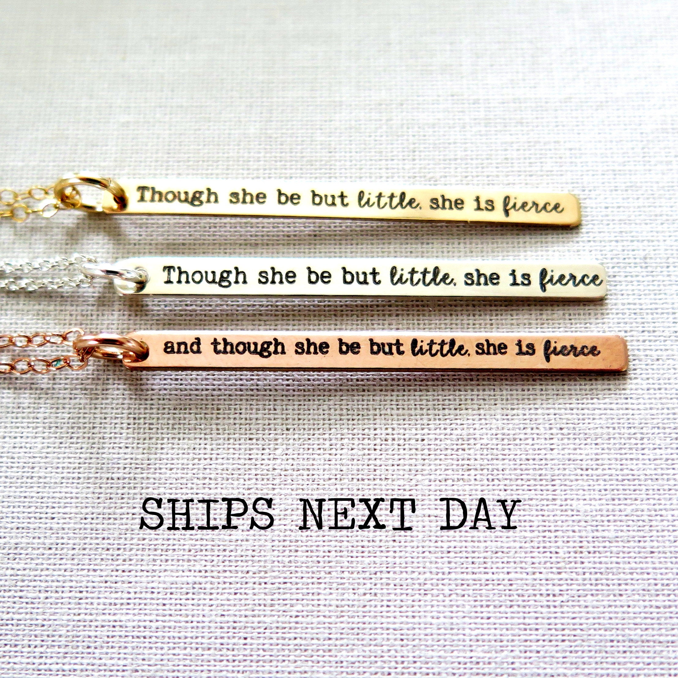 Though She be but Little She is Fierce Quotable Bracelet