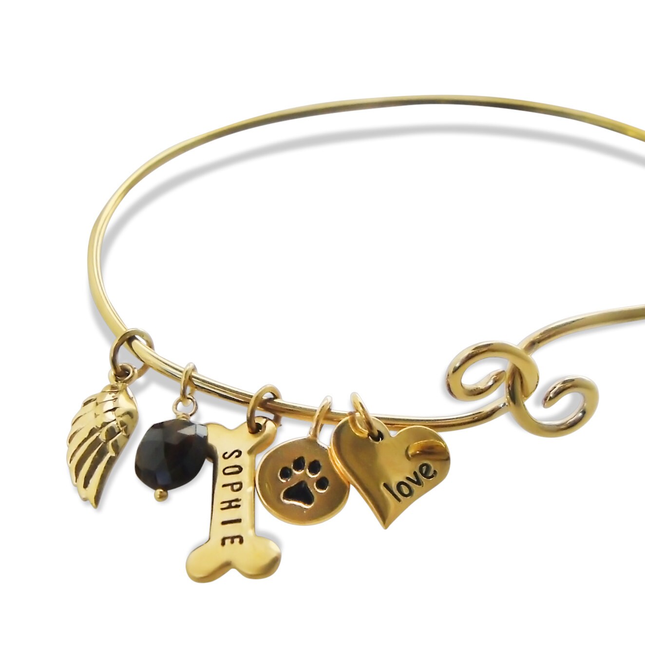 Dog Charm Bracelet Bone Personalized Dog Puppy Charm Bracelet Etsy