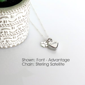 Dog Ashes Necklace, Custom Pet Ashes Necklace - Heart Cremation Jewelry & Memorial Gift image 8