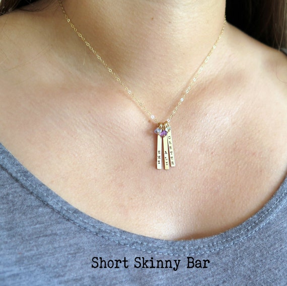 Gift Birthstone Kids Name Necklace Gift 