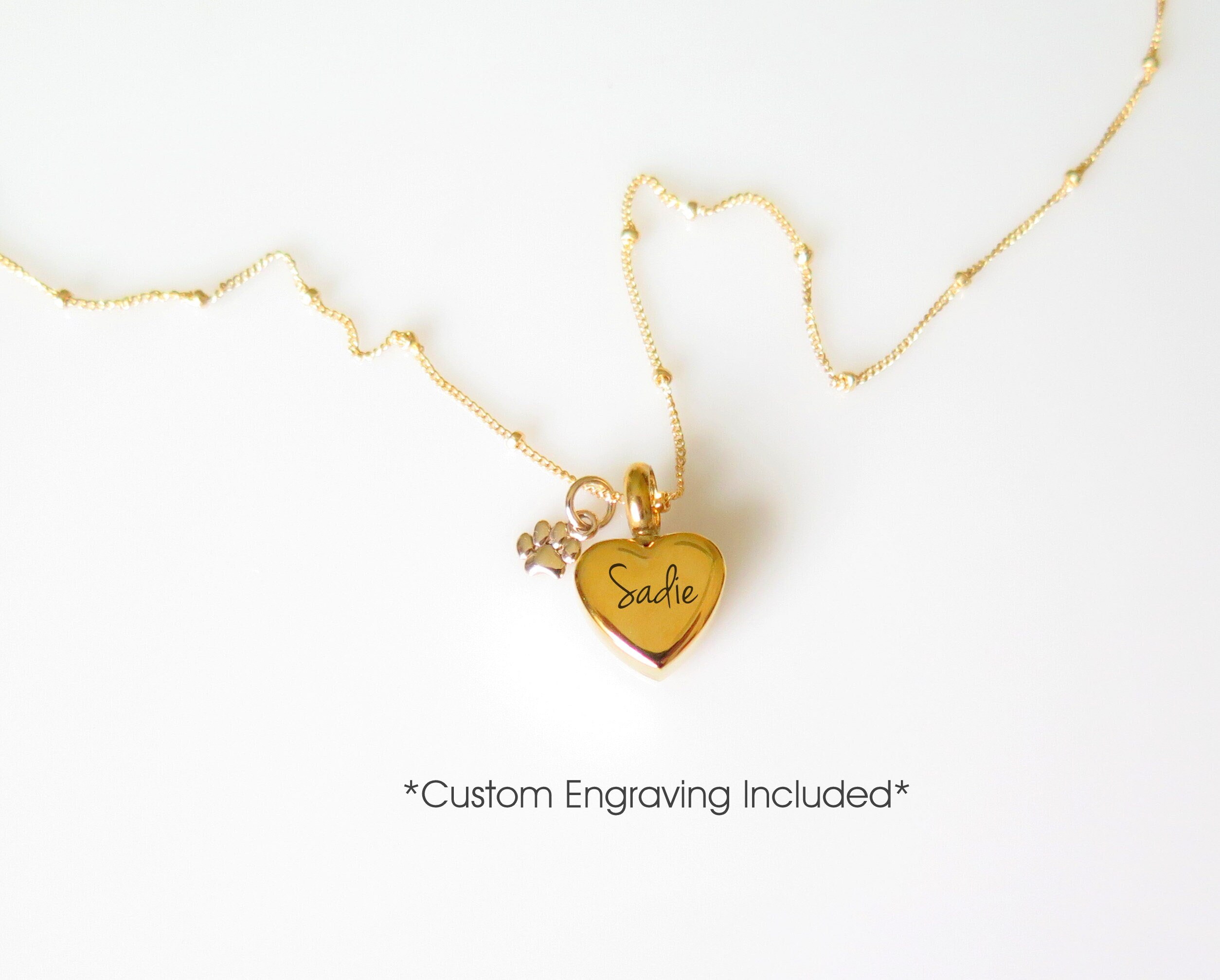 Collana Ciondolo A Forma Di Cuore Apribile, In Acciaio, Con Urna Per Ceneri O Ricordi - Commemorativa Per Animali E Persone