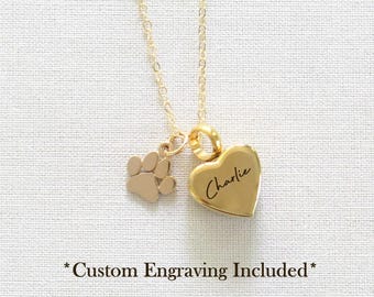 Pet Urn Necklace, Dog Ashes Necklace, Cremation Jewelry Necklace, Pet Memorial Jewelry, Personalized Gold Heart Cremation Necklace, Pet Gift