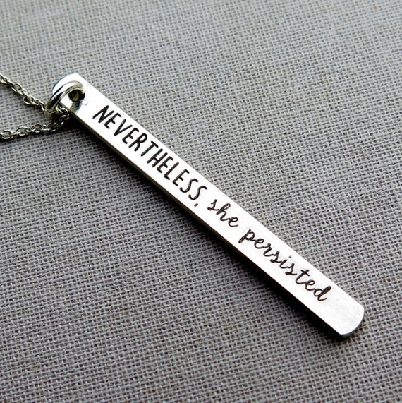 Sterling silver strength necklace Infertility necklace Even the darkest nights will end Les Miserable Jewelry hope recovery gift 1074
