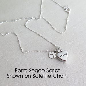 Dog Ashes Necklace, Custom Pet Ashes Necklace - Heart Cremation Jewelry & Memorial Gift image 4