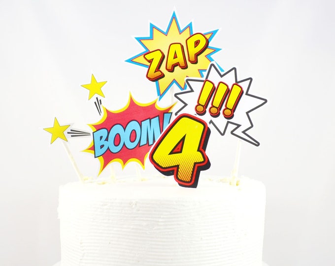 Superhero Cake Topper / Printable Cake Topper / Centerpiece / - Etsy