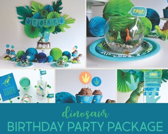 Dinosaur Birthday Decorations | Printable Dinosaur Party Decorations | Dinosaur Decorations | Dino Party Decorations | Dinosaur Party Set