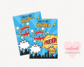 Superhero valentine | Etsy
