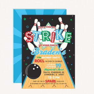 Bowling Invitation | Bowling Party Invitation | Bowling Birthday Invitations | Bowling Birthday Party Invitation | Bowling Ball Invitation