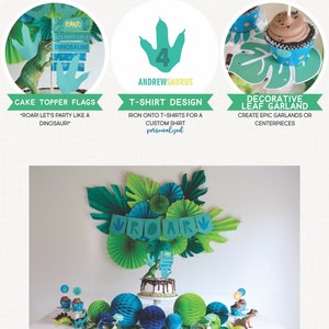 Dinosaur Birthday Decorations | Printable Dinosaur Party Decorations ...