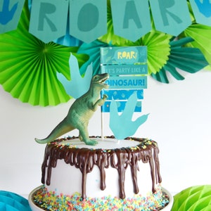 Dinosaur Cake Topper | Dinosaur Party Decorations | Dinosaur Birthday Party | Dino Cake Topper | Dinosaur Centerpiece | Dinosaur Party Decor
