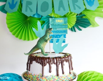 Dinosaur Cake Topper | Dinosaur Party Decorations | Dinosaur Birthday Party | Dino Cake Topper | Dinosaur Centerpiece | Dinosaur Party Decor