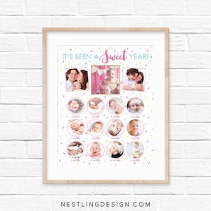 First Birthday Poster Sprinkles | Birthday Poster | Donut Party | Donut Birthday | Sprinkles Birthday | First Birthday Photo Poster