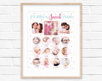 First Birthday Poster Sprinkles | Birthday Poster | Donut Party | Donut Birthday | Sprinkles Birthday | First Birthday Photo Poster