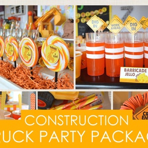 Construction Truck Party Package | Construction Party Decorations | Construction Truck Birthday | Construction Birthday Decor | Printable
