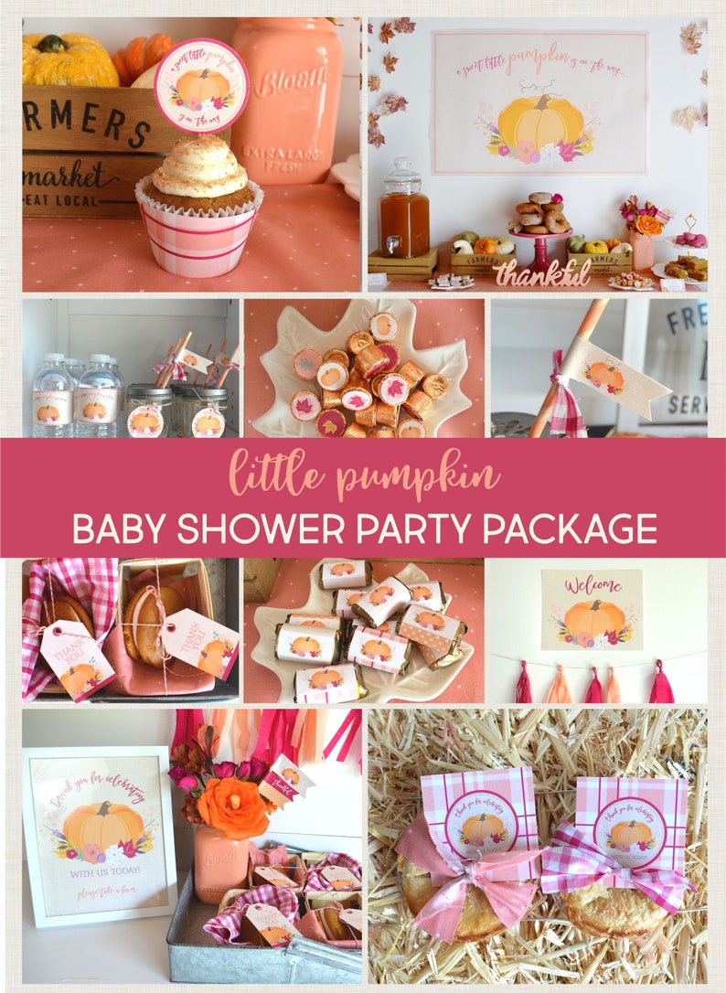 Little Pumpkin Baby Shower Party Package Fall Decorations Banner