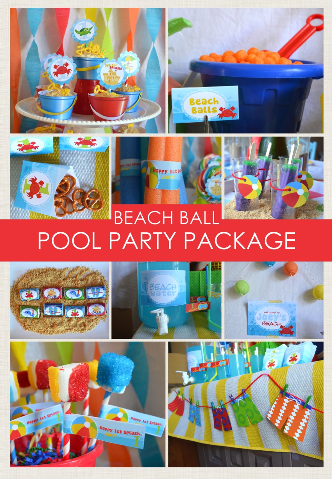 Beach Ball Party Package / Beach Party / Pool Party / Sea Creatures