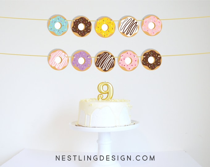 Donut Garland Donut Banner Donut Party Decorations - Etsy