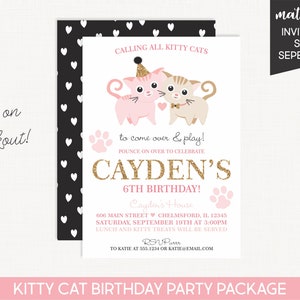 Kitty Cat Party Package Kitten Birthday Party Cat Birthday Party Cat Party Decorations Kitten Party Decorations Kitty Cat Decor image 5