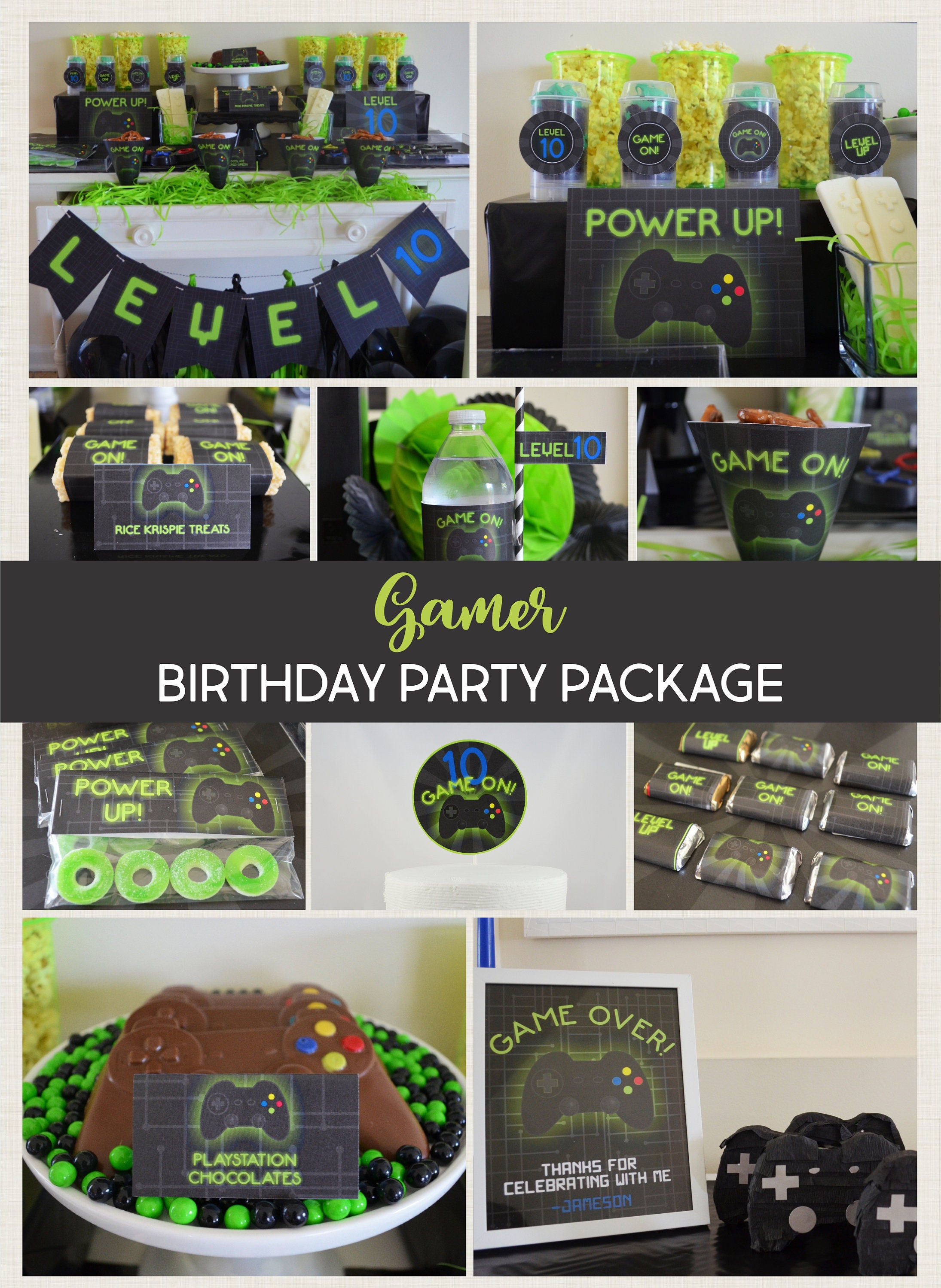 Ultimate Gamer Party Package Playstation Party Decor Game Etsy