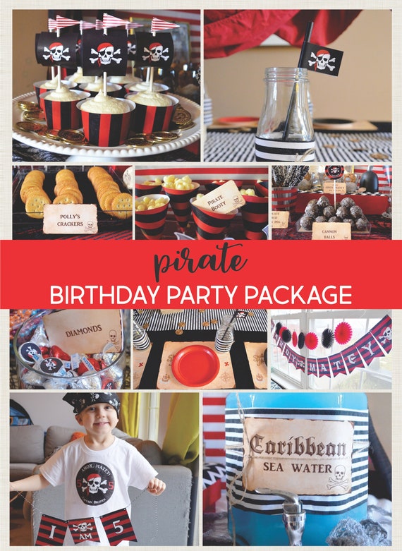 Pirate Birthday Party Package Pirate Birthday Party Decorations Pirate Party  Decor Pirate Banner Pirate Decor Pirate Party Banner 
