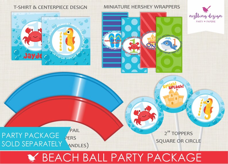 Beach Ball Invitation Beach Ball Birthday Party Invitation Beachball Invitation Beach Ball Party Pool Party Invitation Beach Party image 3