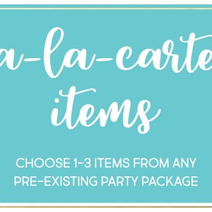 Einzelstück aus einem bestehenden Party-Paket