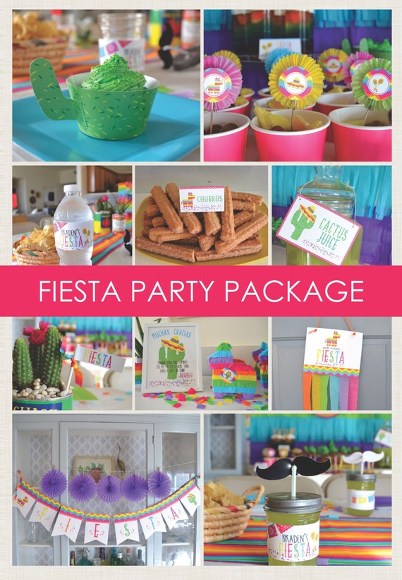 Fiesta Party Package Fiesta Birthday Party Fiesta Birthday